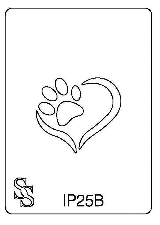 IMPRESSION PLATE IP25B HEART~PAW